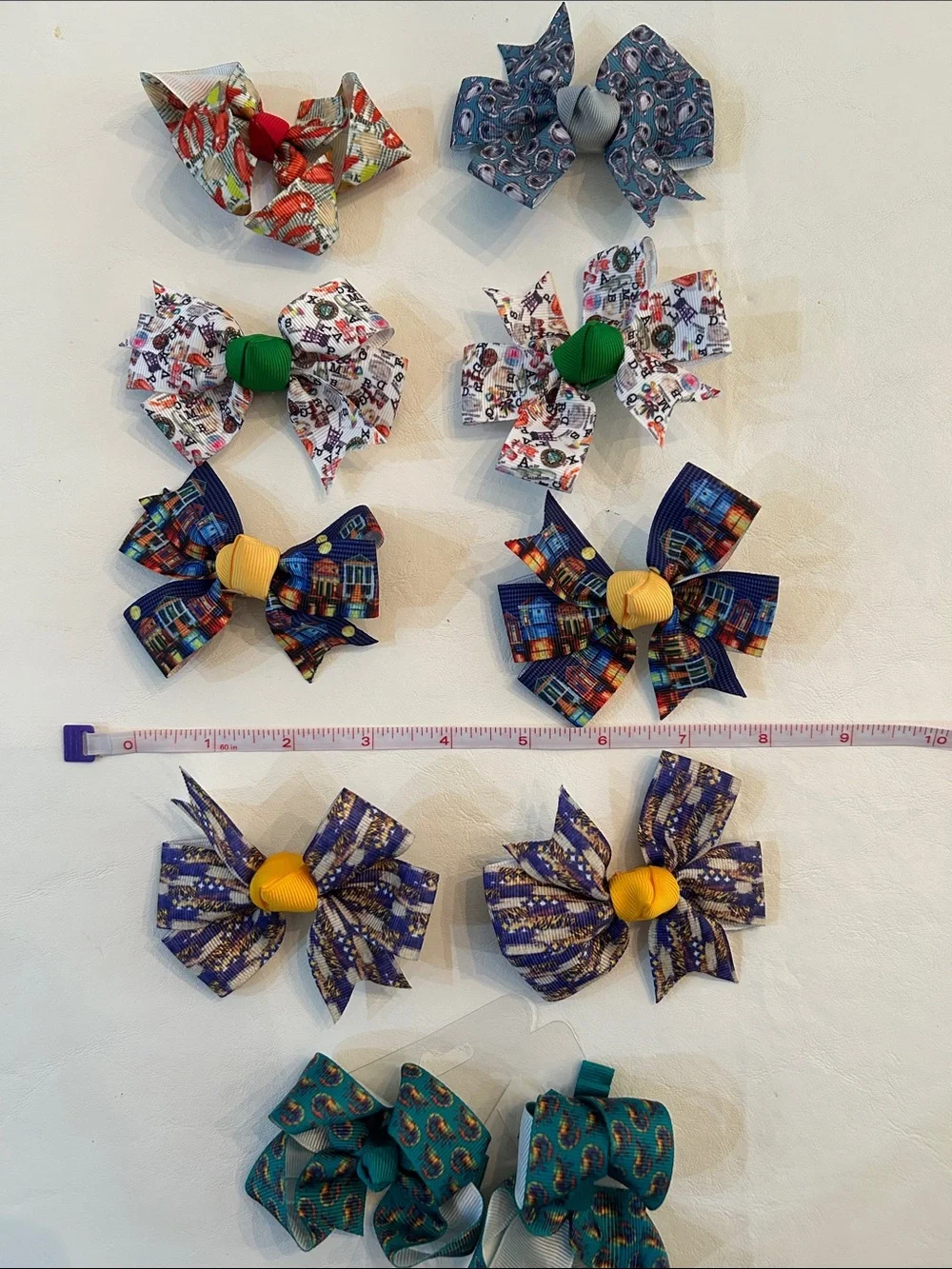 Louisiana Themed Mini Hair Bow Clips Bundle